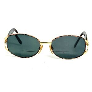 Sergio Tacchini S.T. 1047-S T802 Gold Tortoise Oval Sunglasses Made in Italy